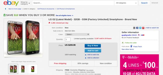 Fotografía - [Trato Alerta] Desbloqueado Nuevo AT & T LG G2 32GB en eBay por $ 209.99, Sólo Impuestos En CA